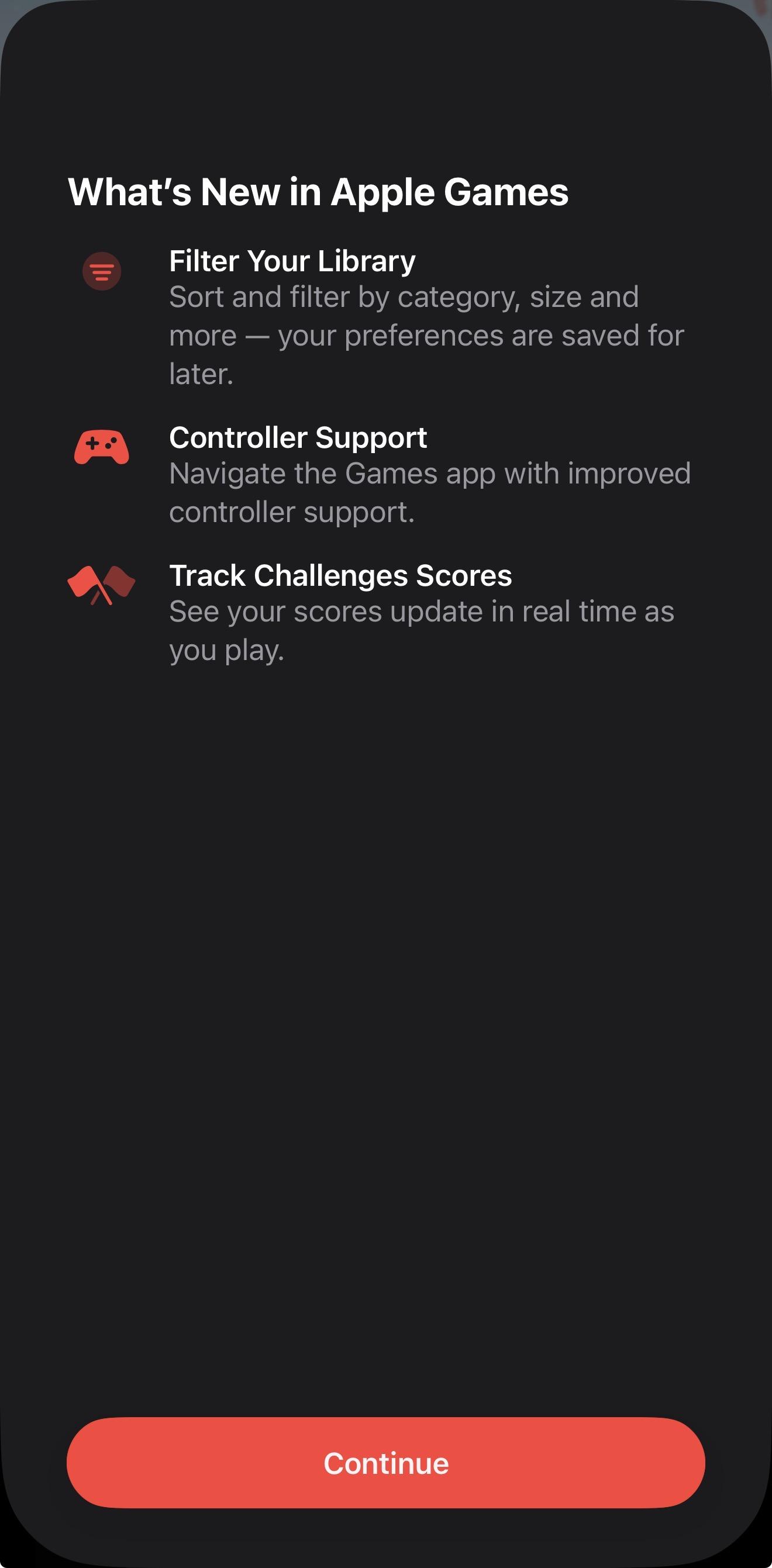 iOS 26.2|遊戲App排序方式及控制器功能有提升。