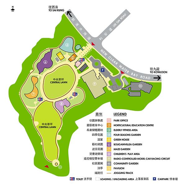 佐敦谷公園地圖。(康文署)