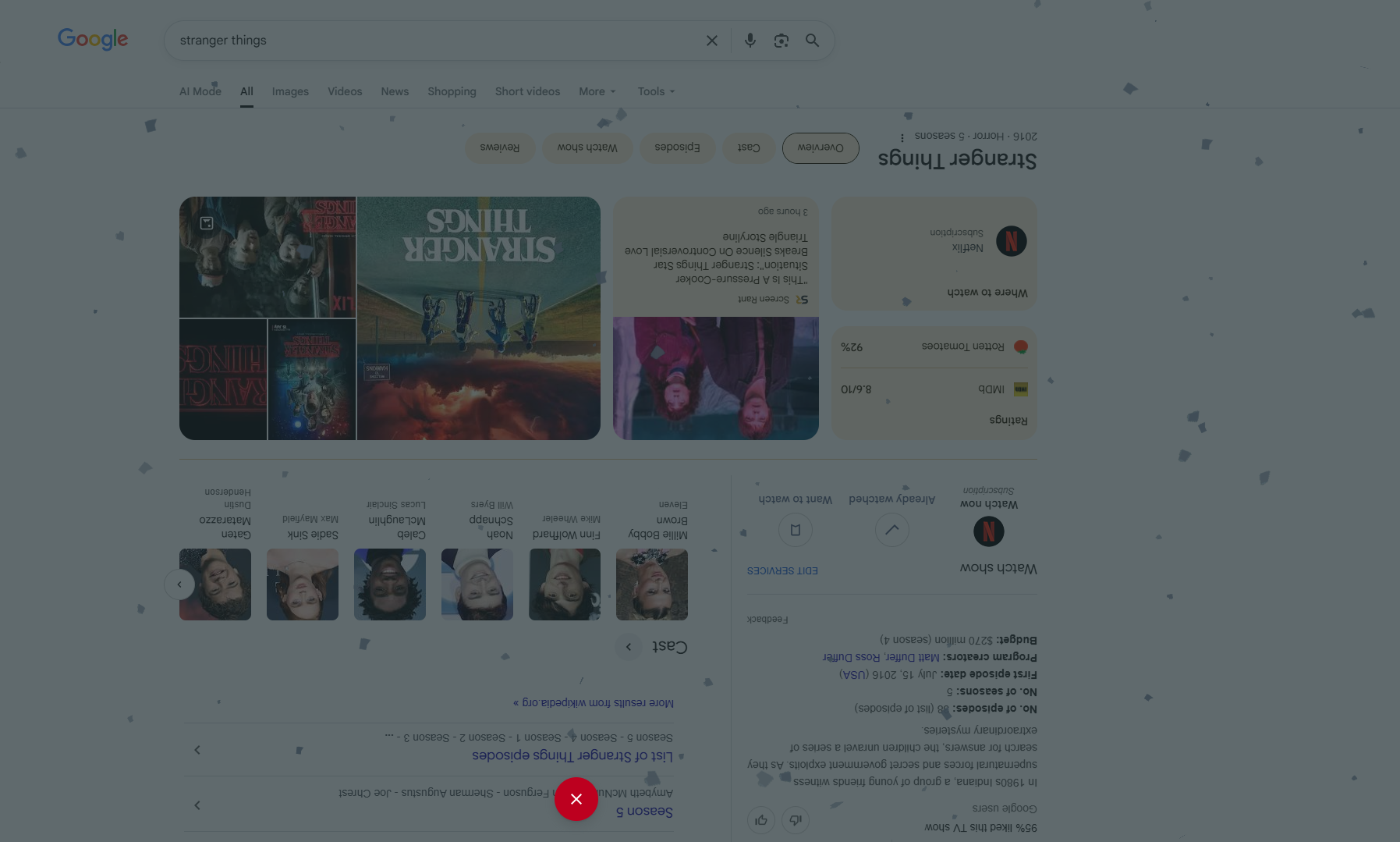 即會出現Upside Down效果。