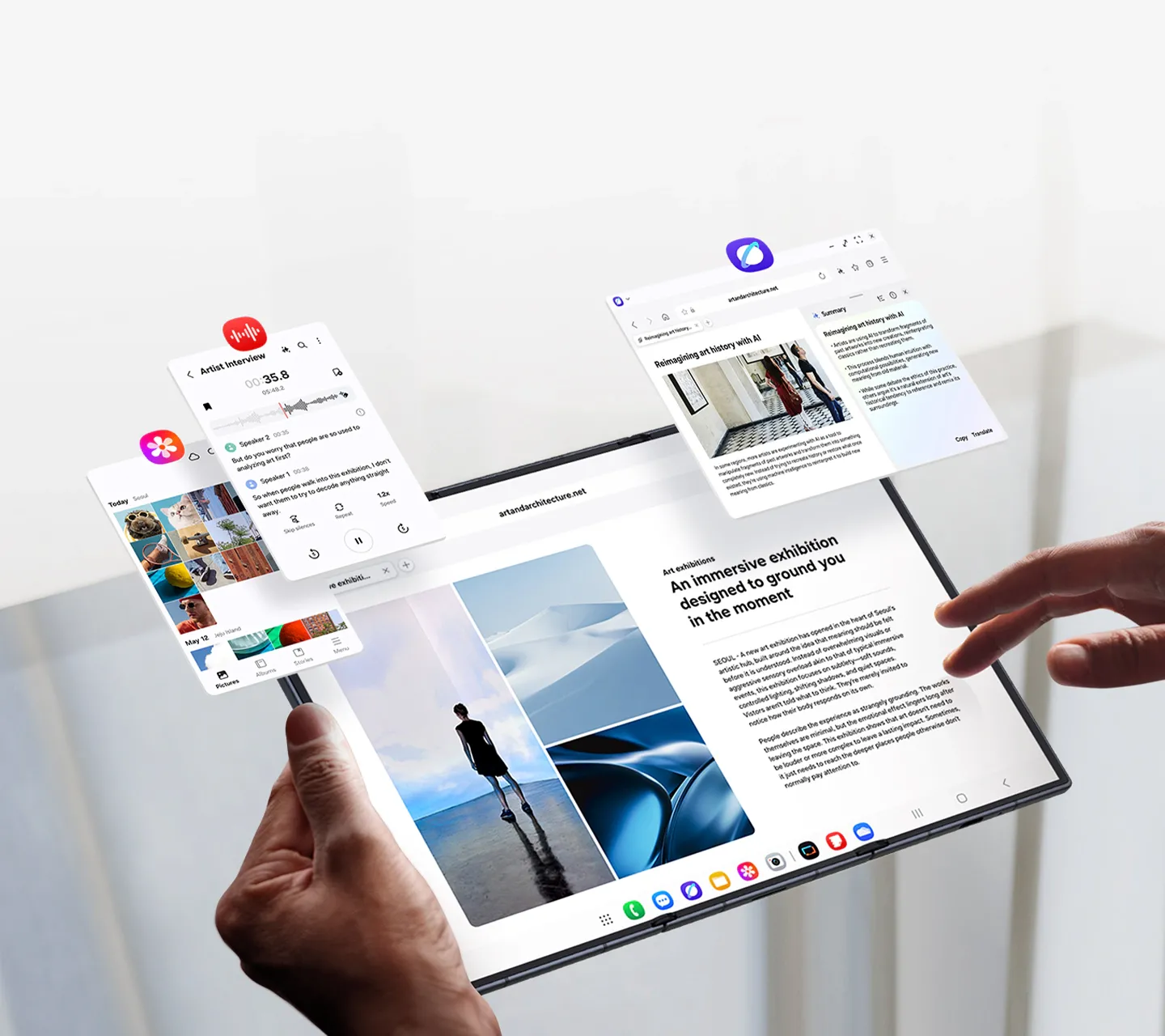 Galaxy Z TriFold的10吋屏幕適合多工處理。