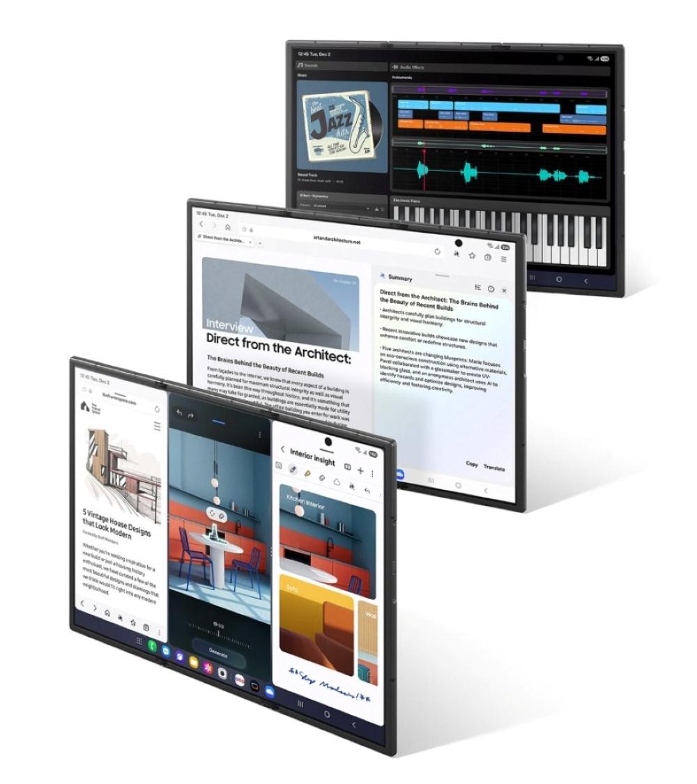 Galaxy Z TriFold可使用Samsung DeX工作模式。