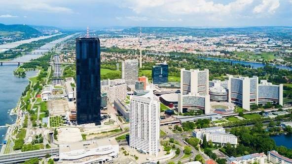 圖為維也納多瑙城。(互聯網)