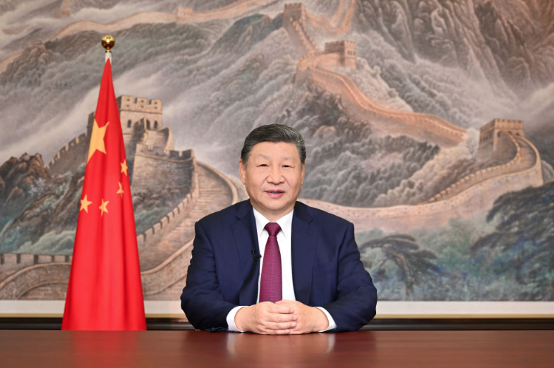 國家主席習近平發表2026年新年賀詞中強調,中央要堅定不移貫徹「一國兩制」方針,支持港澳更好融入國家發展大局,保持長期繁榮穩定。(新華社)