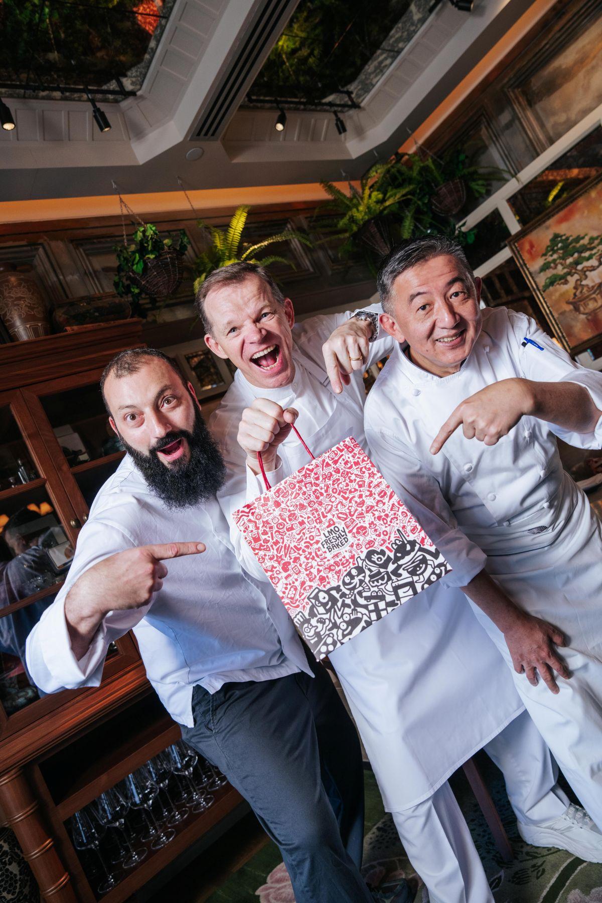 「The Tastemaker」系列由香港置地文華東方酒店餐飲總監Richard Ekkebus(中)策劃。