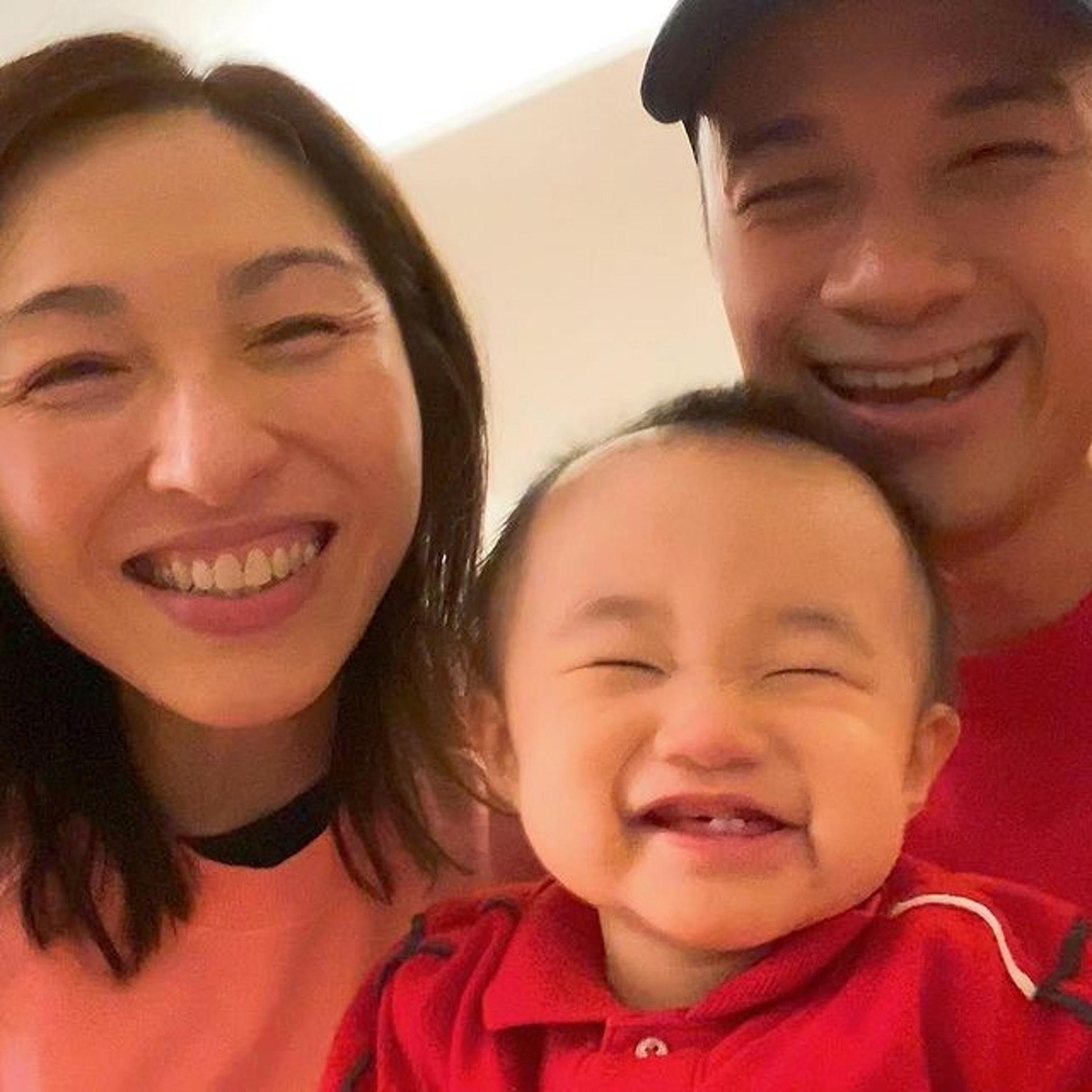 2020年,Lorraine以52歲高齡誕下囝囝古晉匡。