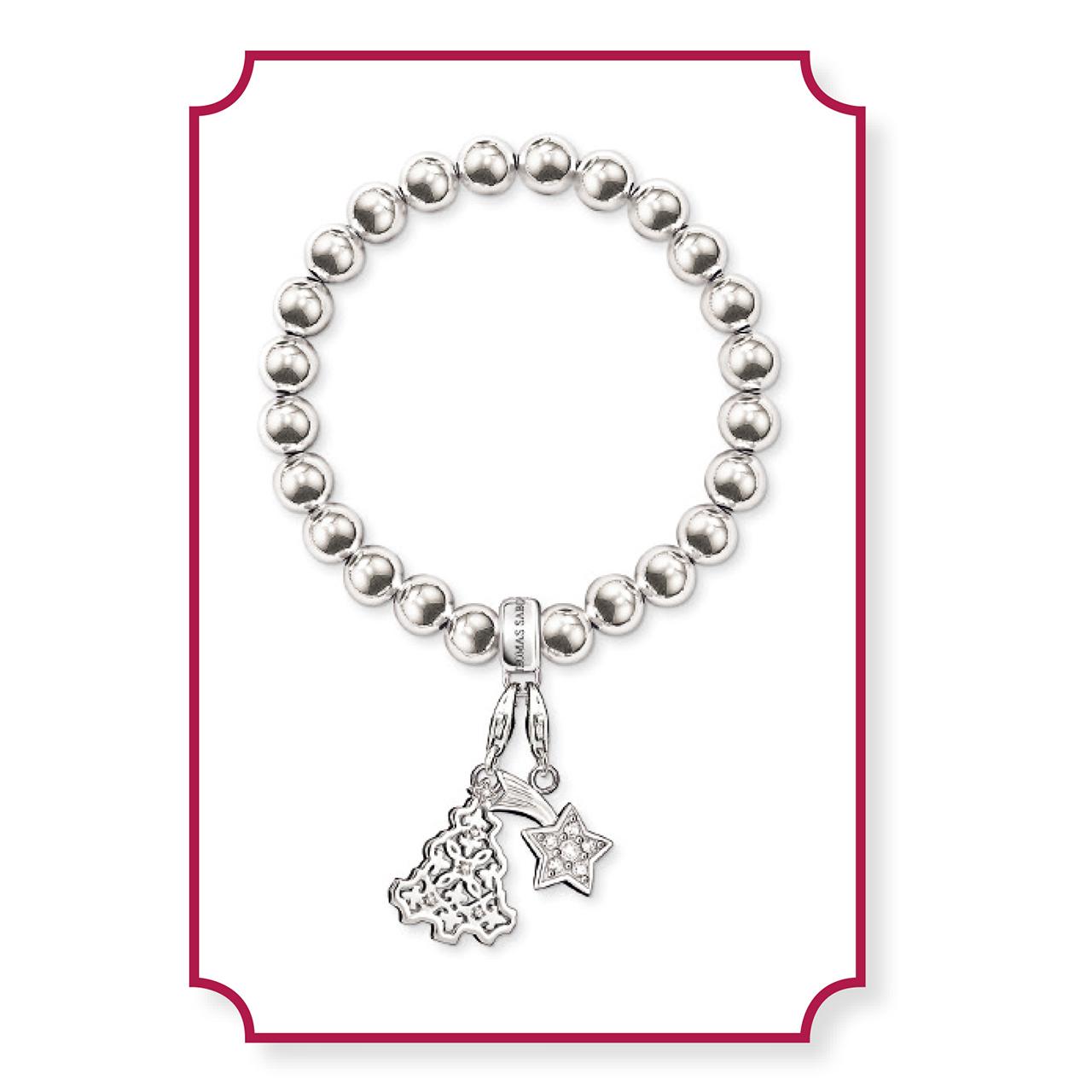 THOMAS SABO 925純銀手鏈($1,390)、聖誕樹($480)及星星吊飾($430)
Charm Club推出多款精緻應景的吊飾,例如聖誕樹、小星星、跳脫可愛的小天使及迷人雪花等吊飾。(f)