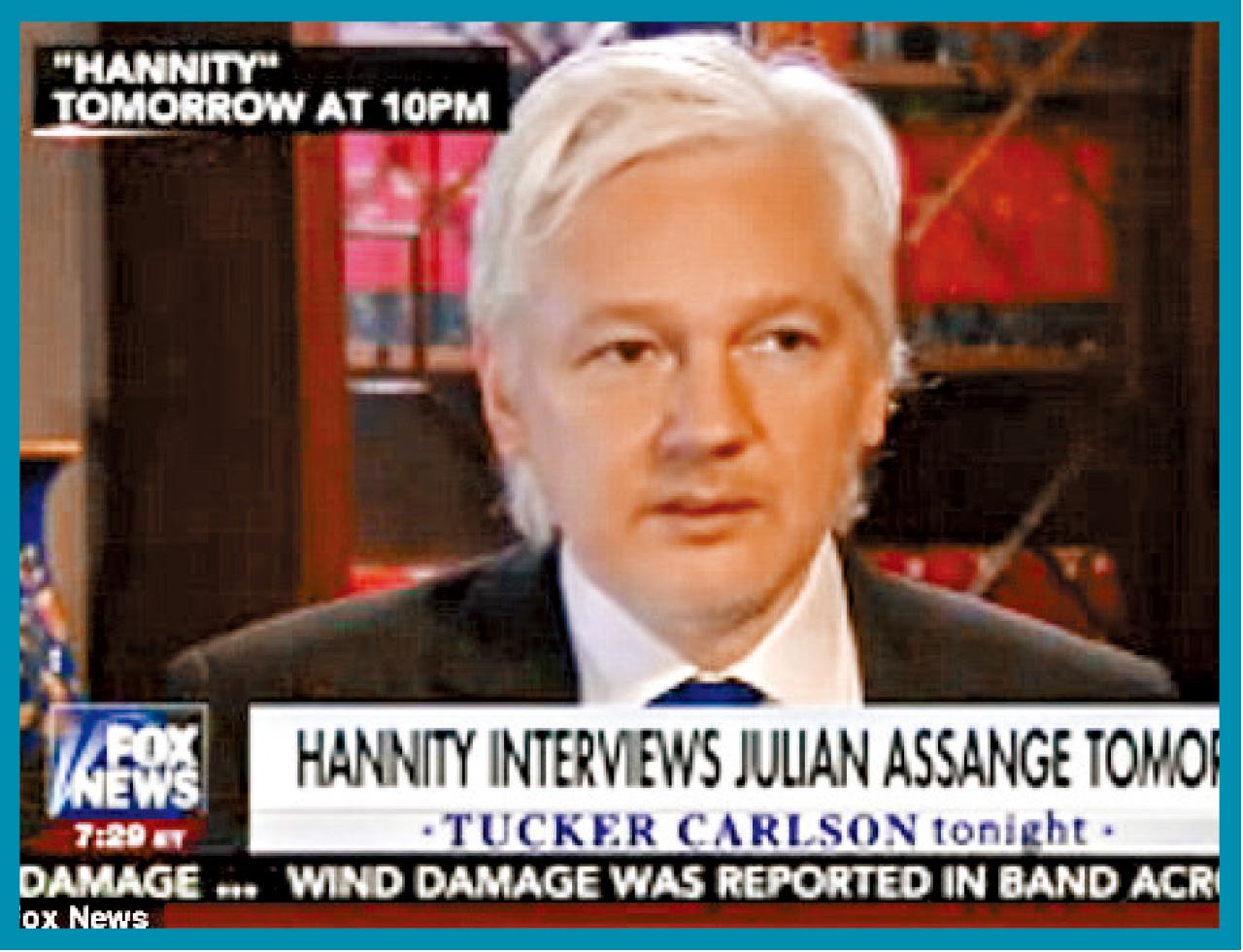 阿桑奇受訪時重申俄政府非洩密者。