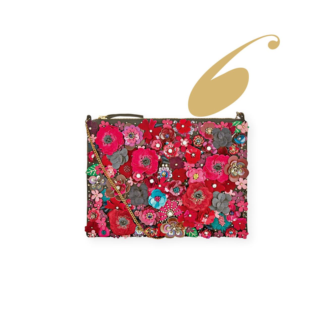 6.立體花花圖案小手袋,手工精細別緻,用來裝利是極具喜慶味道。($490,Accessorize)