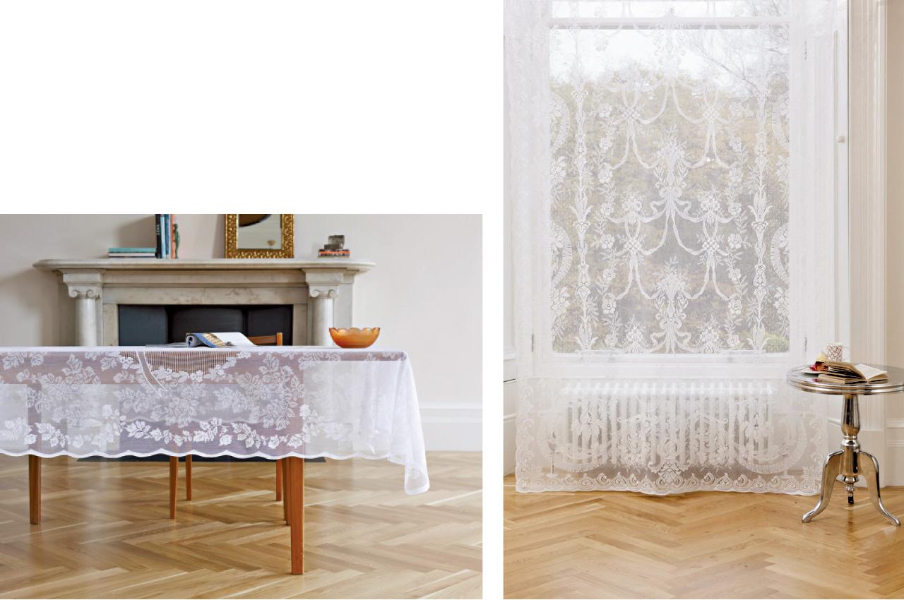 Nottingham lace table cover:Angel。