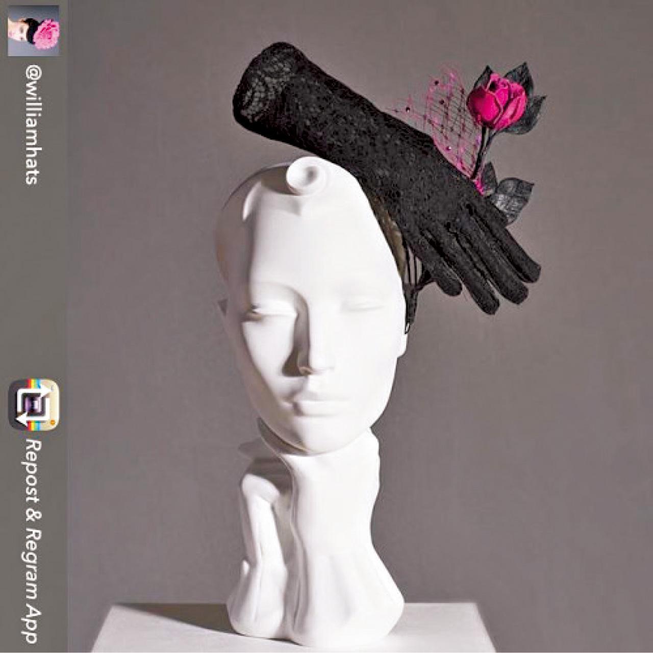 英國帽子設計師William Chambers以MYB lace設計的作品。