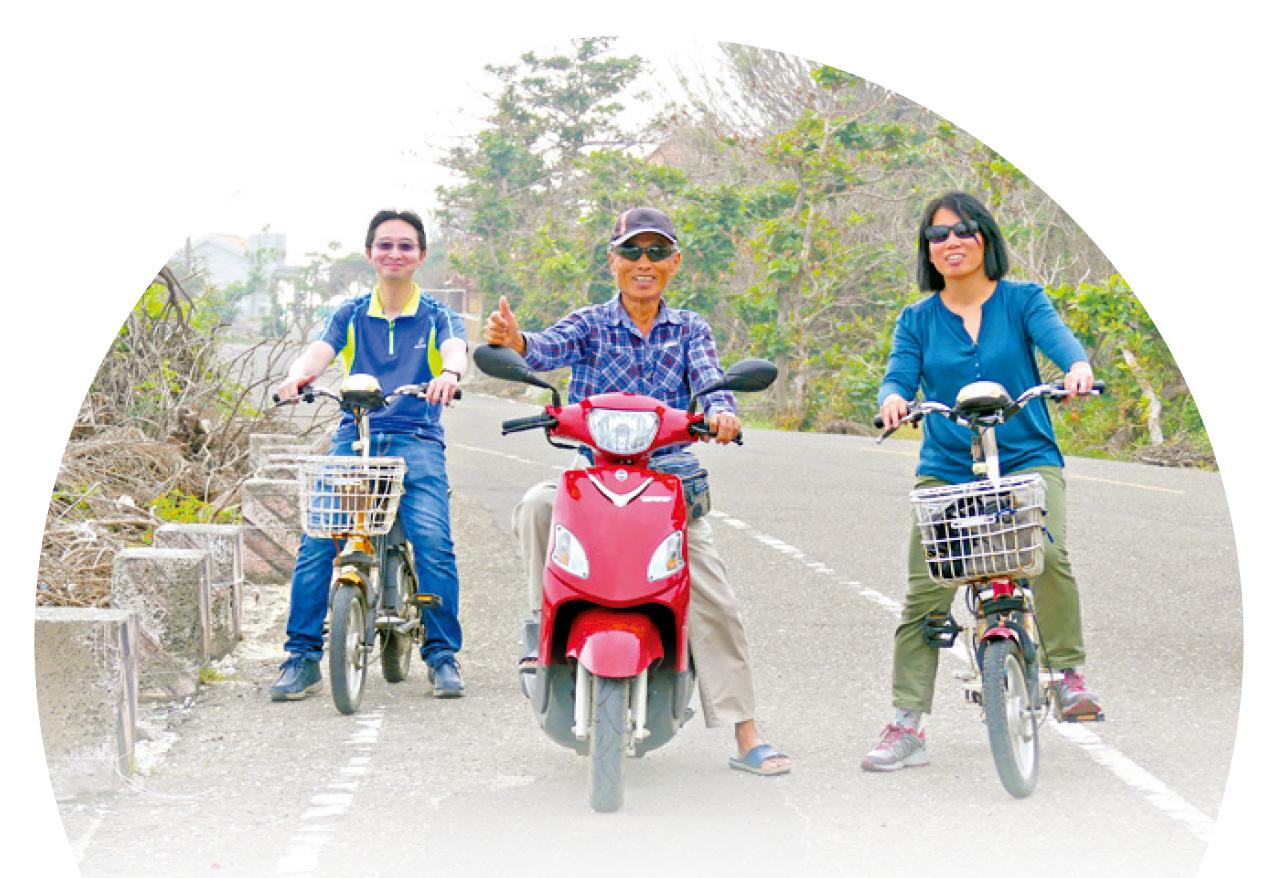 民宿主人大林生帶我們鐵馬環島遊。