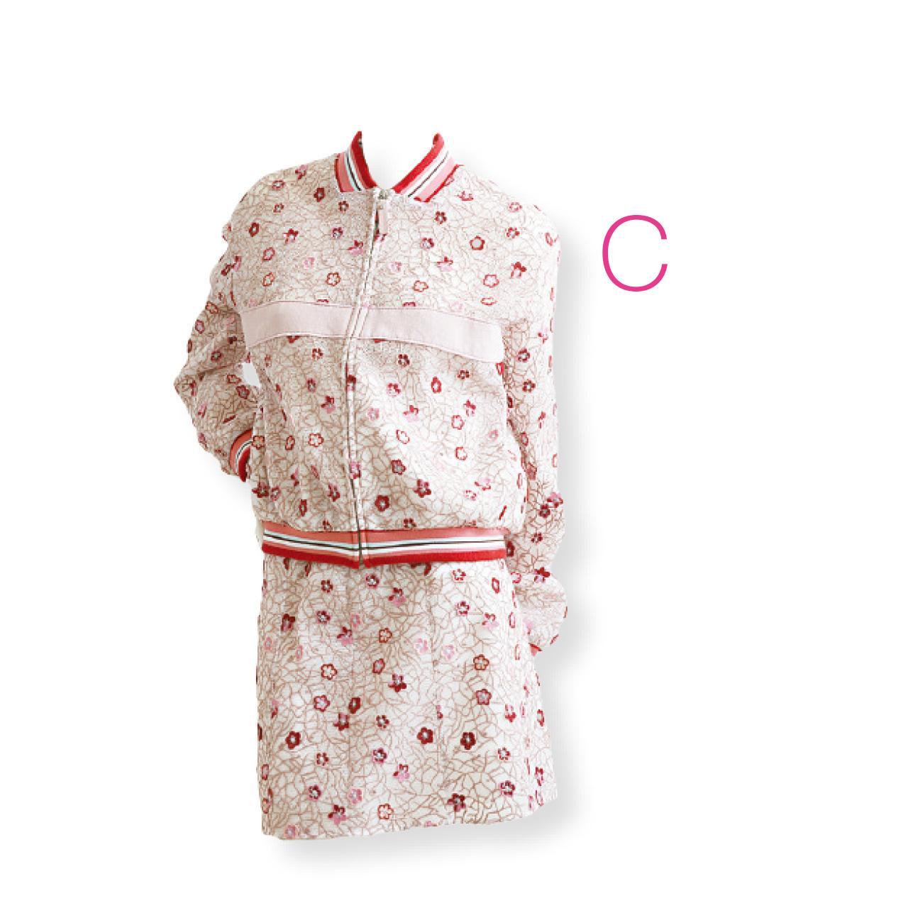 c+d. 周末外出可穿上小短裙,加上春日氣息的floral print bomber jacket,輕鬆又舒適。($6,600,Longchamp)