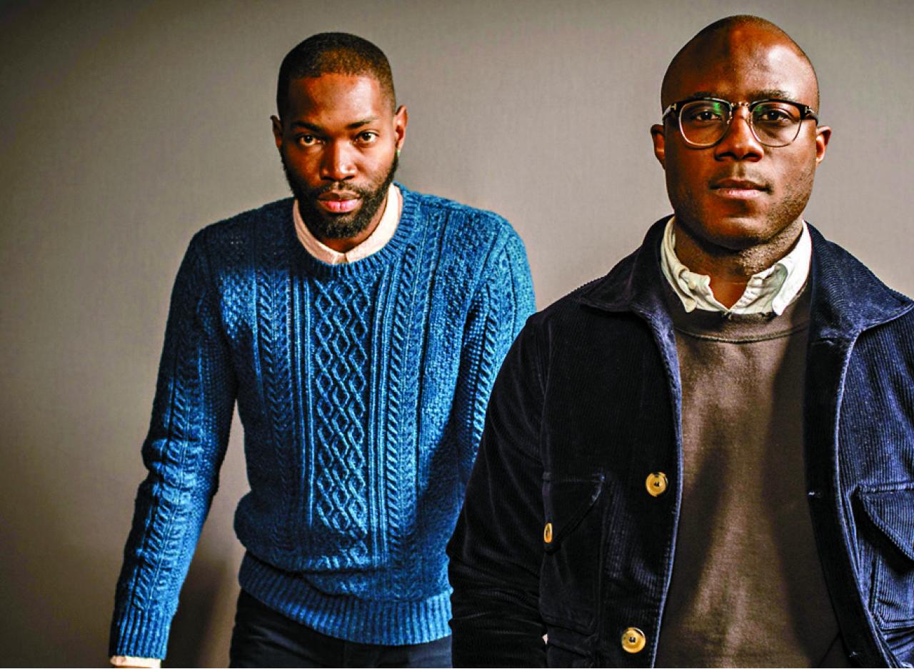 劇本原著作者泰雷艾芬麥簡尼(後)與《月》片編導巴利贊堅斯。