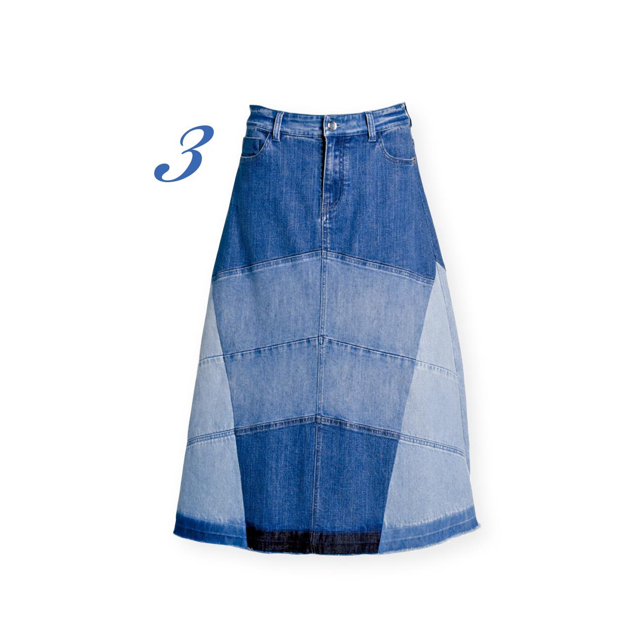 3. Patch Work拼貼牛仔長傘裙,冷天氣可配長靴大冷衫輕鬆寫意打扮,初春可配長袖恤和mary jane小皮鞋,帶出浪漫少女的氣質。($1,590,Miss Sixty)