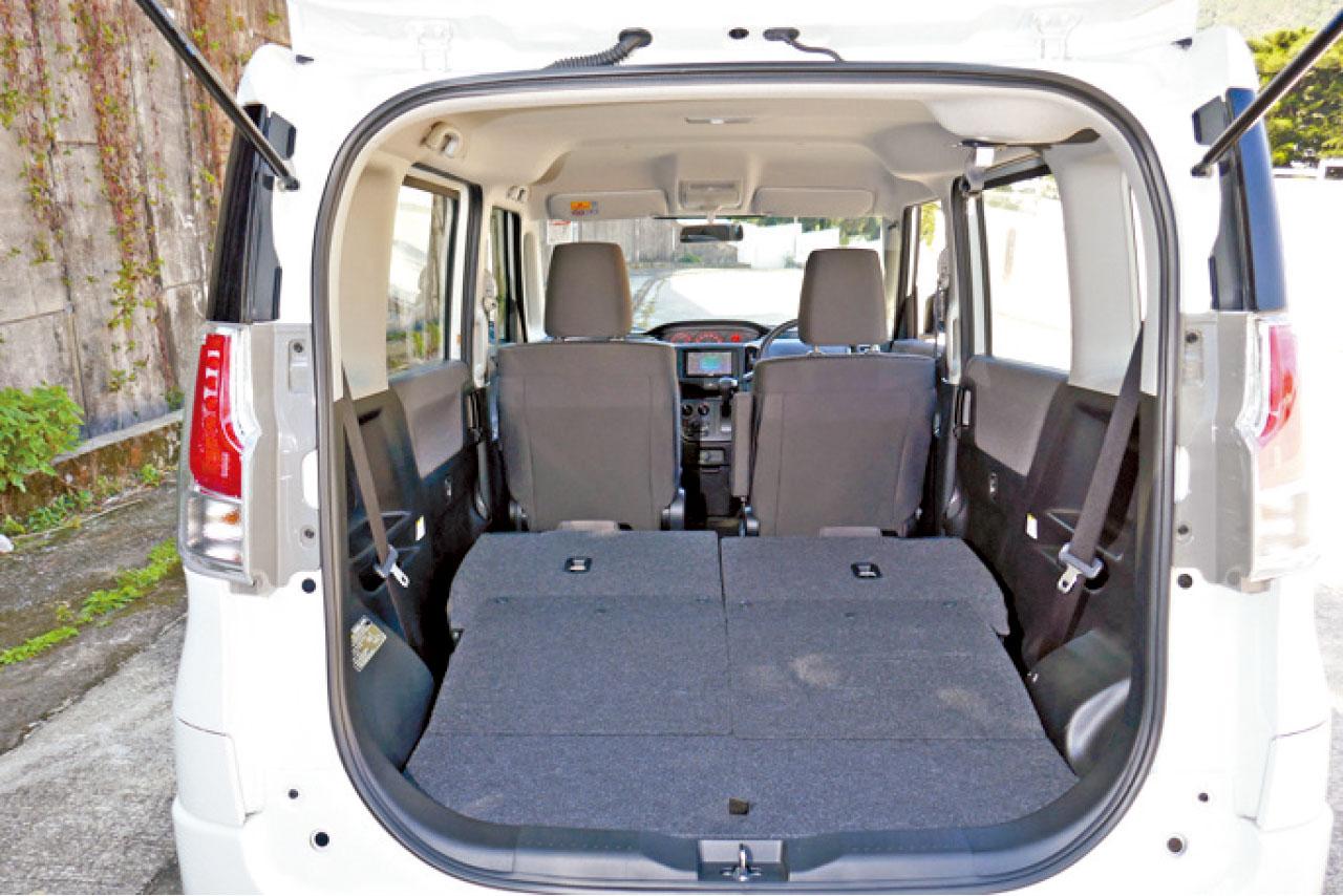 將後排座椅收摺後,能換來龐大的置物平台。