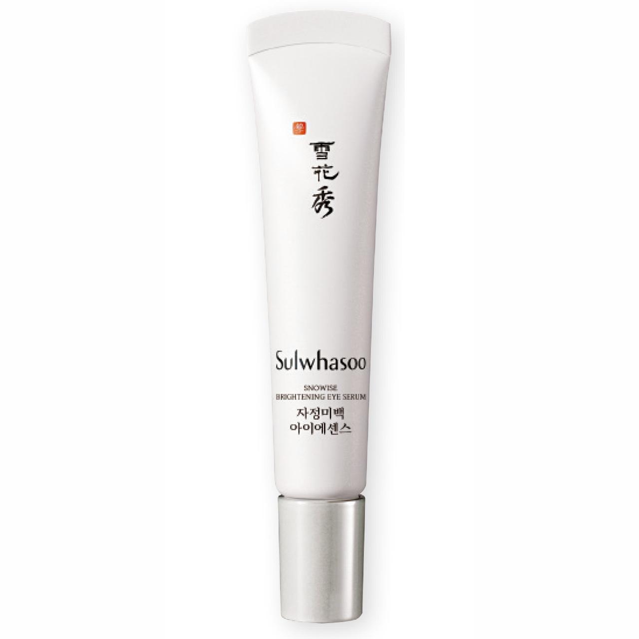 Sulwhasoo Snowise Brightening Eye Serum $500/15ml(f)
凝聚金銀花萃取物,為眼肌補充水分,以低溫鋅合金按摩頭按壓眼周肌膚,集中淡化肌底黑色素沉著、斑點與瑕疵。