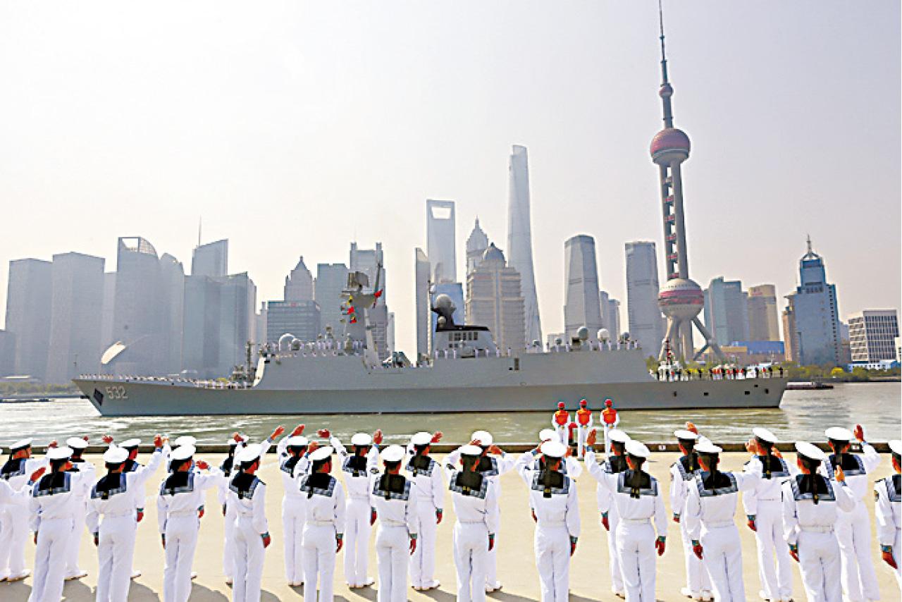 海軍遠航訪問編隊昨早啟航。(中新社)