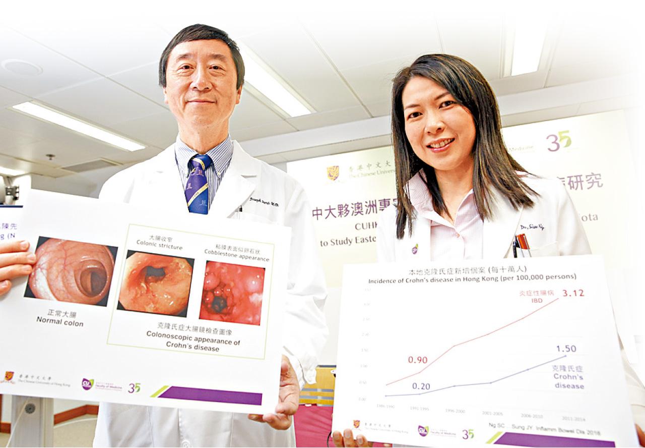 沈祖堯(左)及黃秀娟(右)均期望,研究成果有助研發藥物,改善治療方法。(蘇文傑攝)