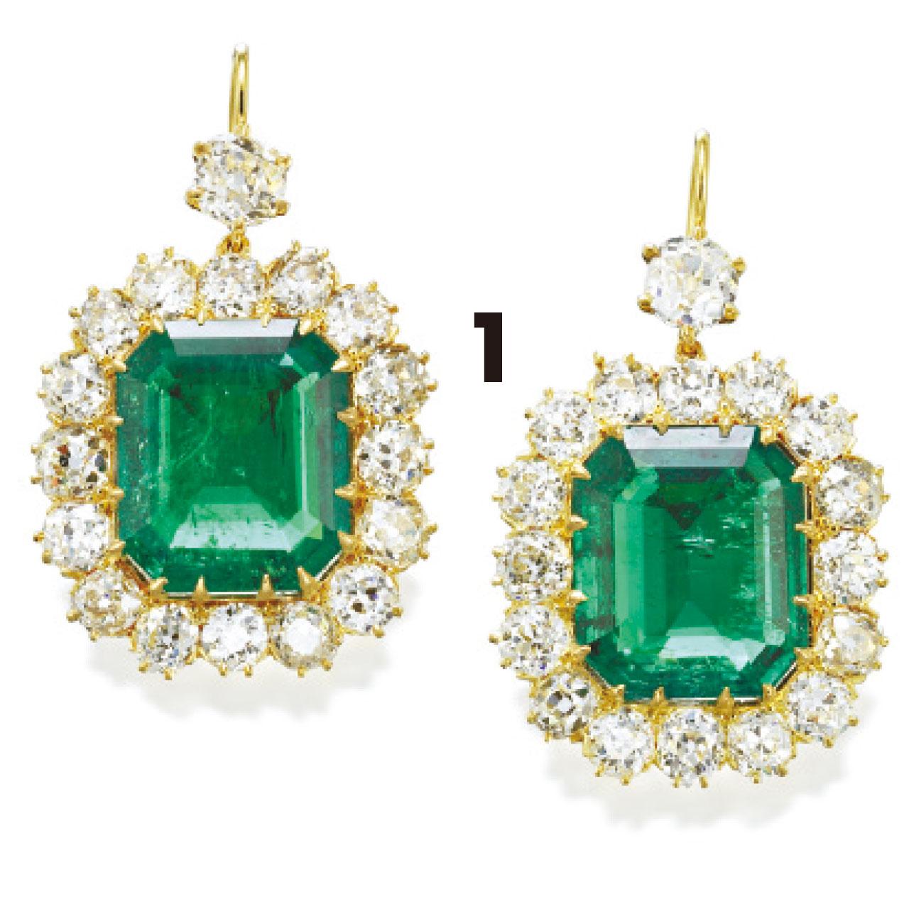 天然翡翠「觀音」鑽石吊墜(估價港幣$5,200,000至6,800,000)、天然翡翠珠項鏈(估價港幣$620,000至800,000)、天然翡翠「觀音」吊墜(估價港幣$1,200,000至1,800,000)