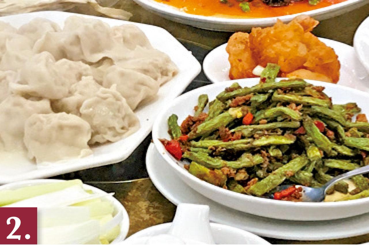 2.菜肉水餃和干煸四季豆都是正宗京菜菜色,平凡親民,甚有家常便飯之感。
