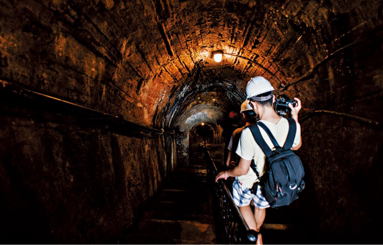 已經停產的煤礦場成為了旅遊點。