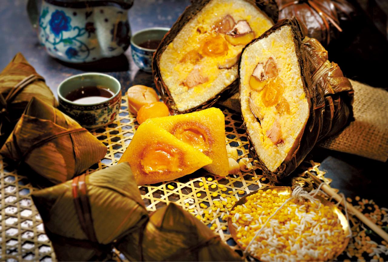 迷你梘水粽 $58、瑤柱裹蒸粽 $238