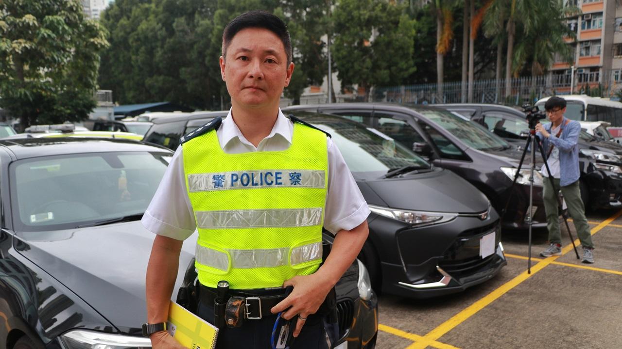 西九龍交通部執行及管制組劉達輝總督察。(莊振邦攝)