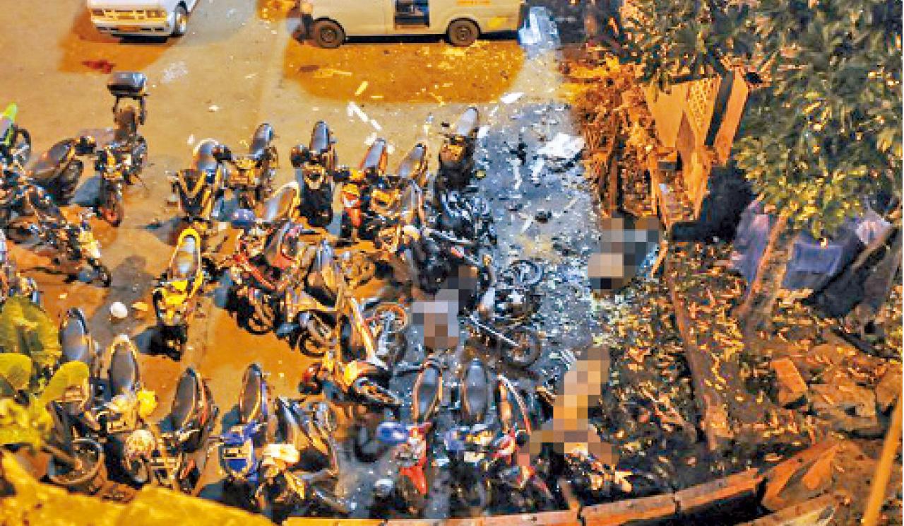 停車場發現部分遺體。