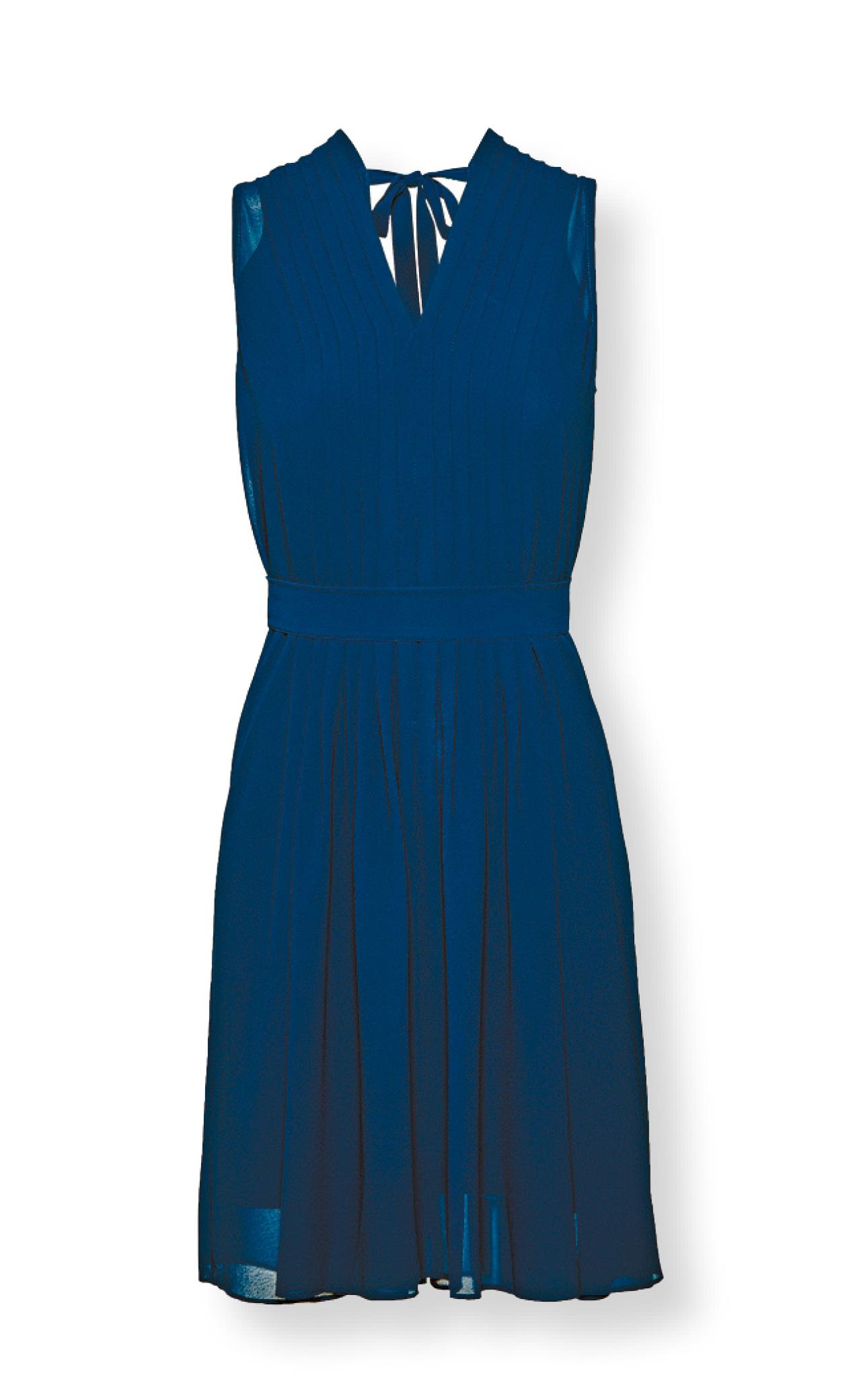 輕透物料的連身百褶裙。$1,100