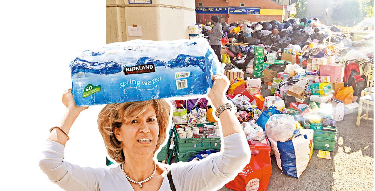 民眾展現守望相助,踴躍捐物品援助災民。