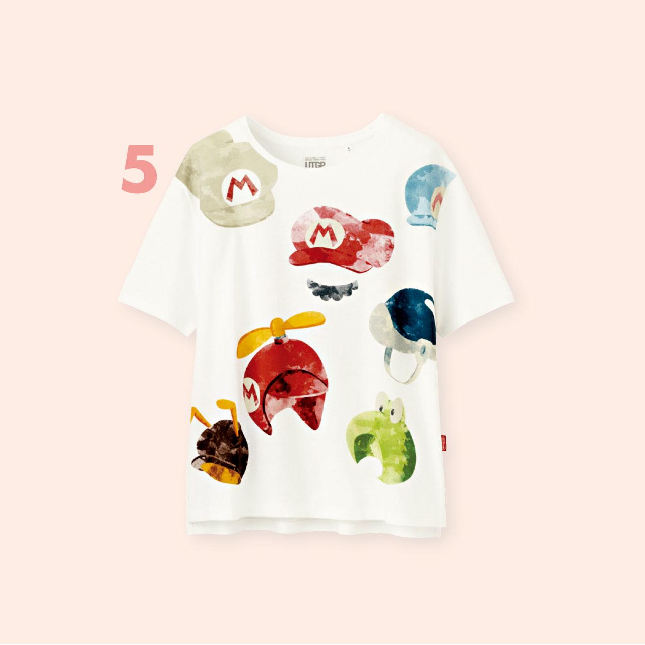 5.任天堂的孖寶兄弟是電子遊戲中的經典人物,以另類筆觸將其演繹在tee恤之上,既得體又帶出幾分童真。($99,UT Grand Prix 2017 By Uniqlo)