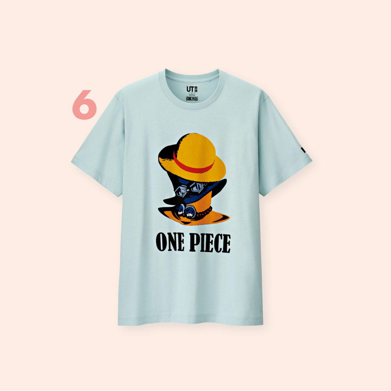 6.One Piece與此品牌聯乘tee已與大家闊別4年,今年再度現身,雖然只有男裝系列,不妨和男伴各選一件做情侶裝,不一樣的浪漫。($99,ONE PIECE UT by Uniqlo)