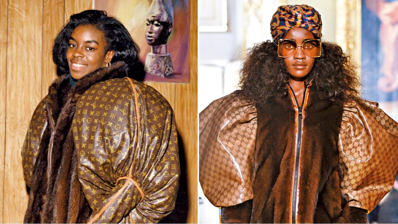 Dapper Dan八十年代bootleg設計及Gucci 18早春的「致敬」版本。