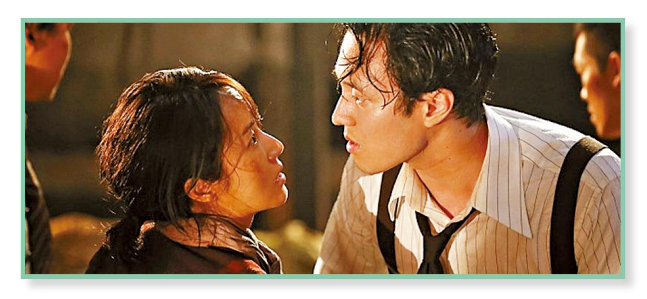 (左)李貞賢和蘇志燮大鬥戲技。