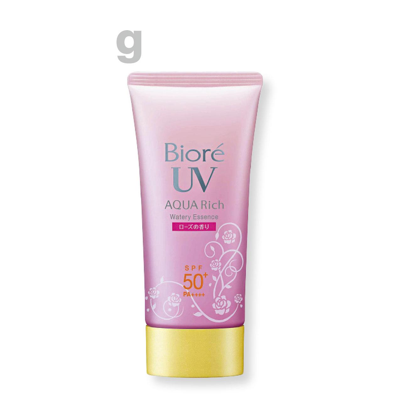 g. Bioré 水凝長效保濕防曬乳 (限量玫瑰味) SPF50+.PA++++