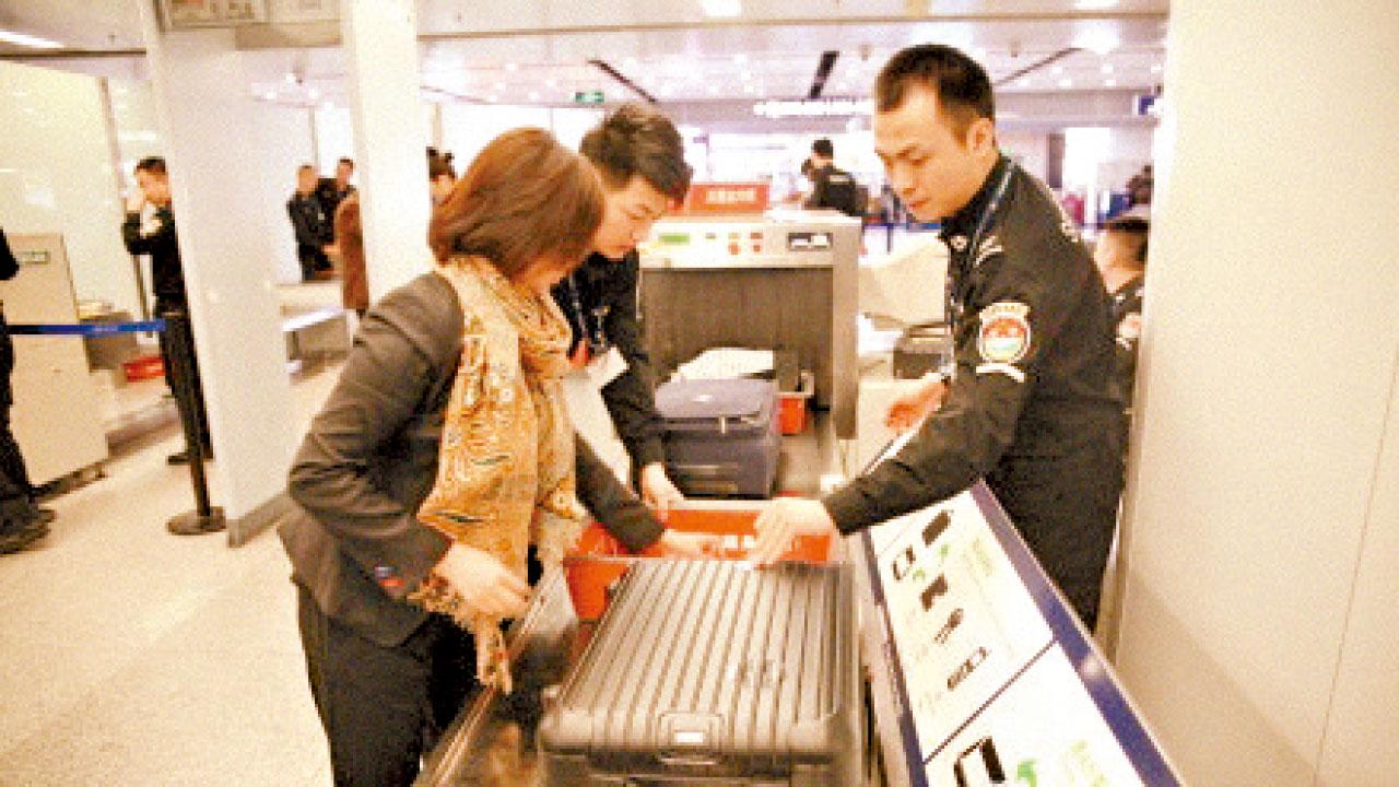 北京機場安檢嚴格。(資料圖片)