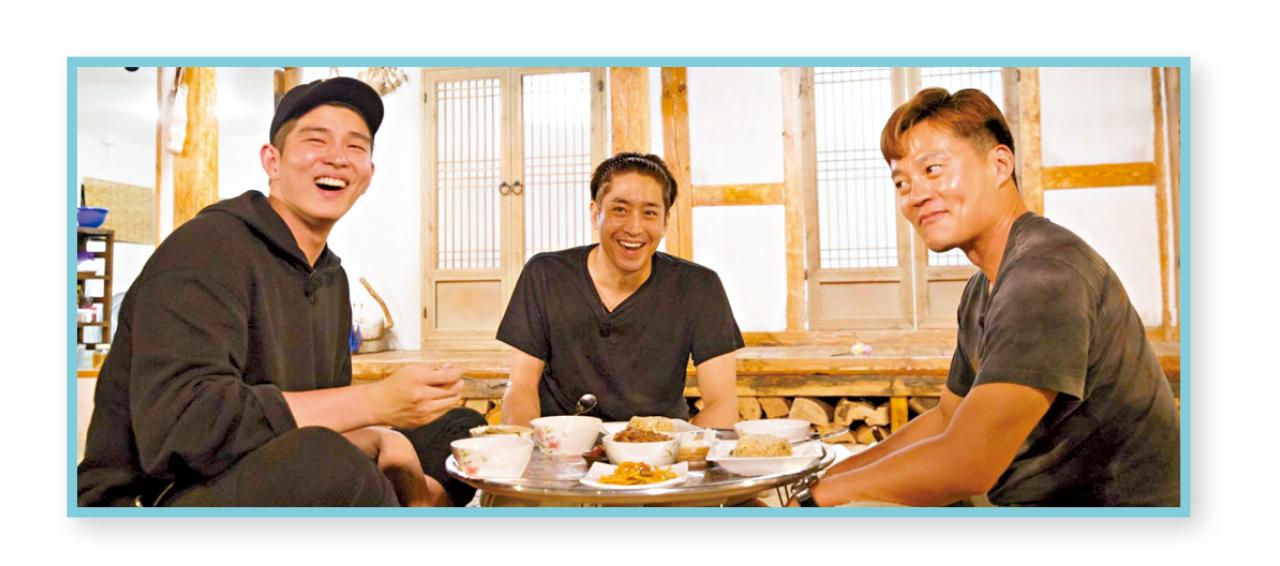 (左起)演員尹鈞相、神話Eric和李瑞鎮是得糧島鐵三角。