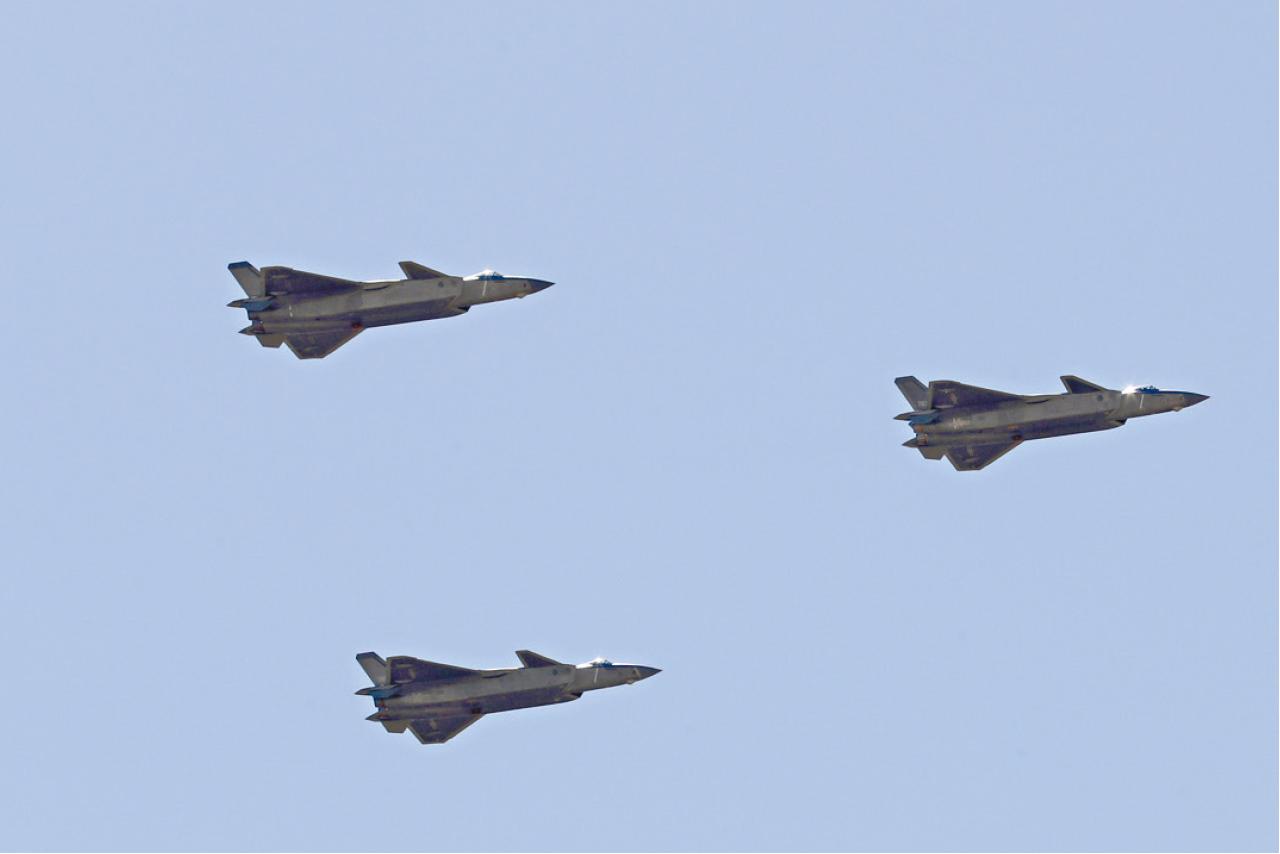 殲20戰機。(中新社)