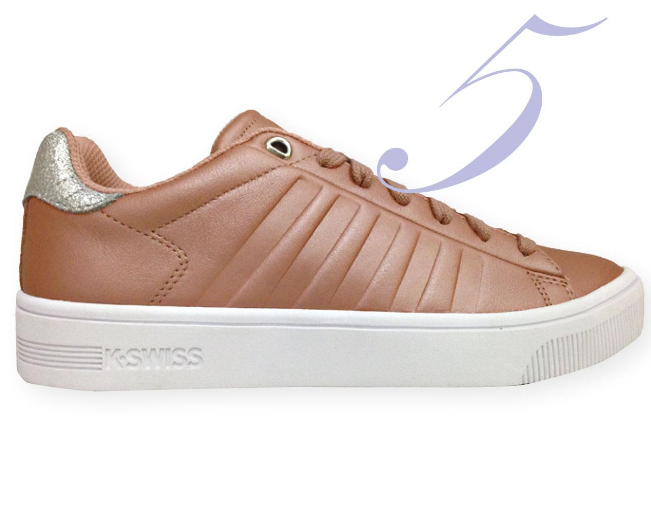 5. Classic款式會嫌悶嗎?換隻特別的粉紅銅色又如何?剛強中不失女性嫵媚。($599,K-Swiss)