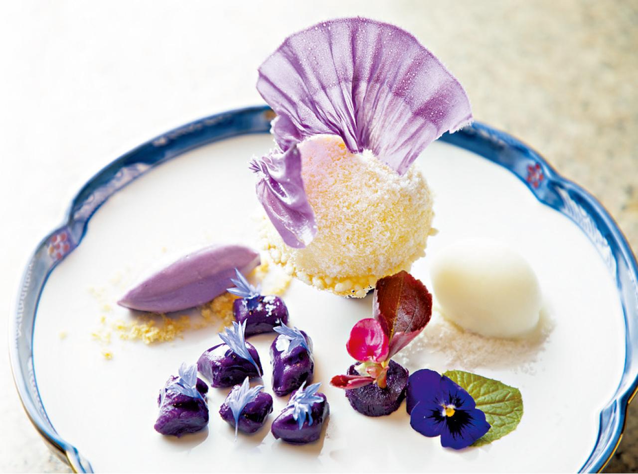 Zuma ~紫薯椰子蛋糕伴荔枝雪葩 $138