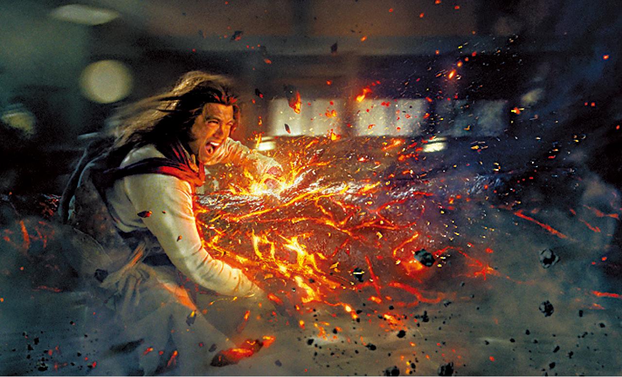 郭子健認為金剛棒既是孫悟空的象徵物,理應跟牠一同成長,金剛棒變大時猶如火山熔岩,以顯示其定海神針的威力。