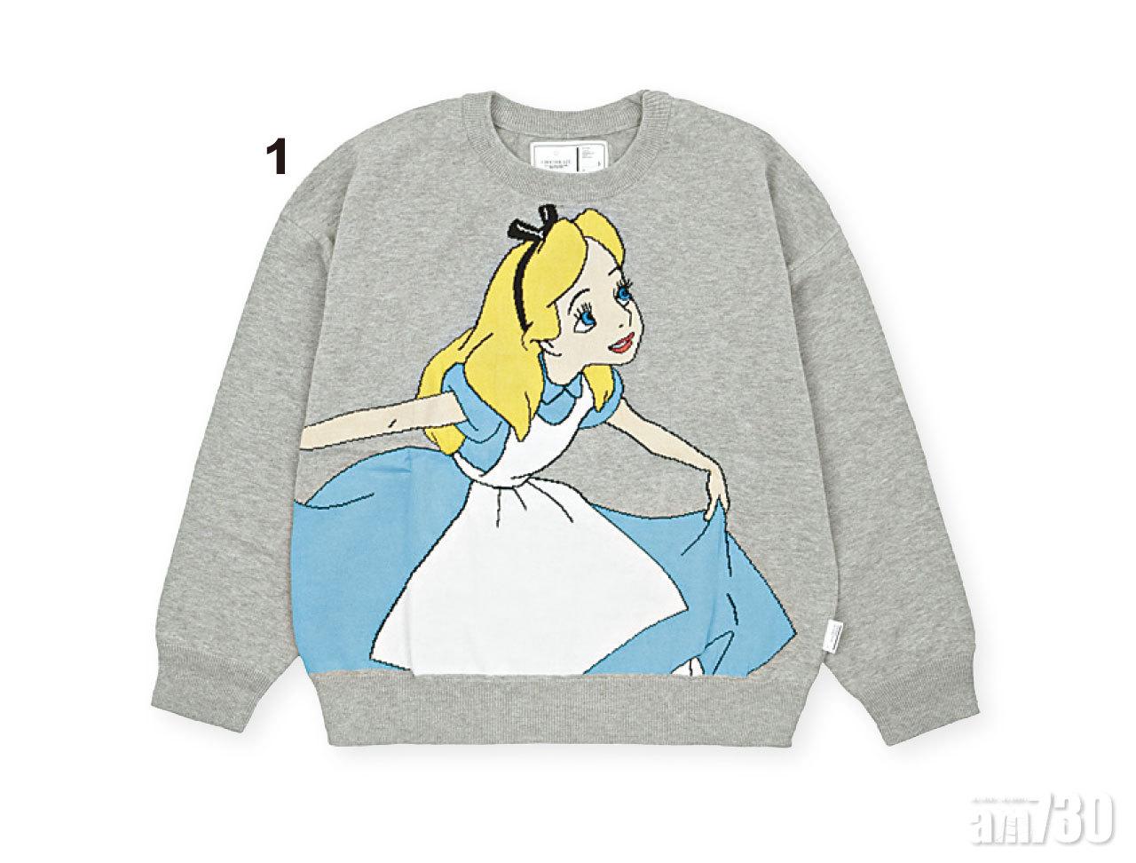 1.灰色「愛麗絲」圖案knit top $399