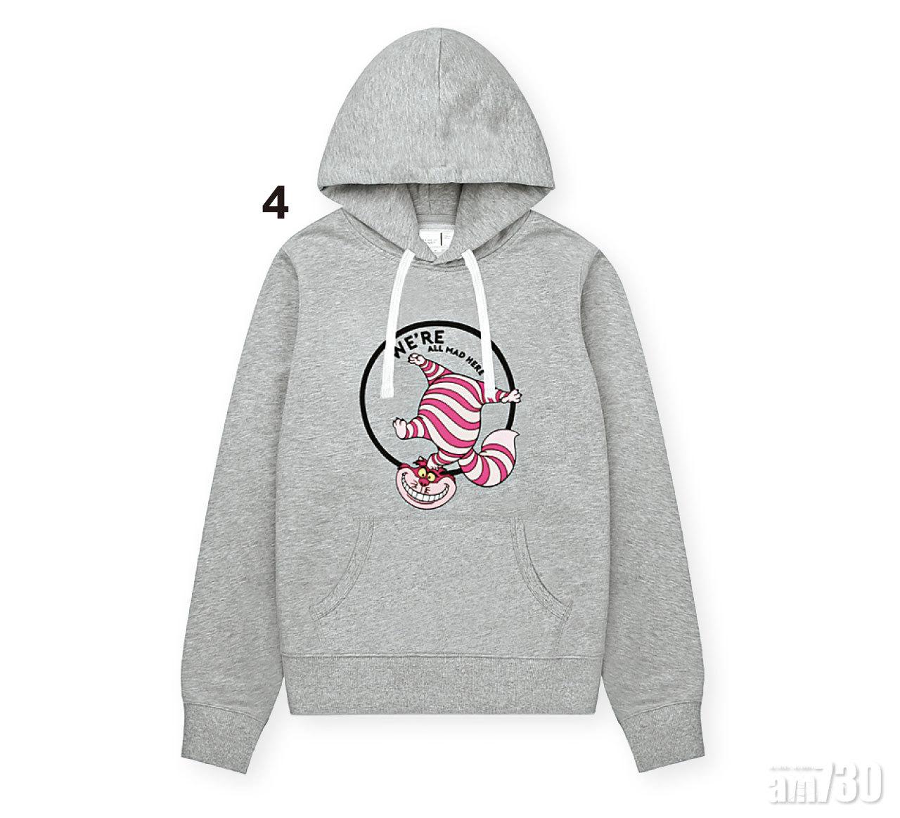 4.灰色「妙妙貓」圖案hoodie $399