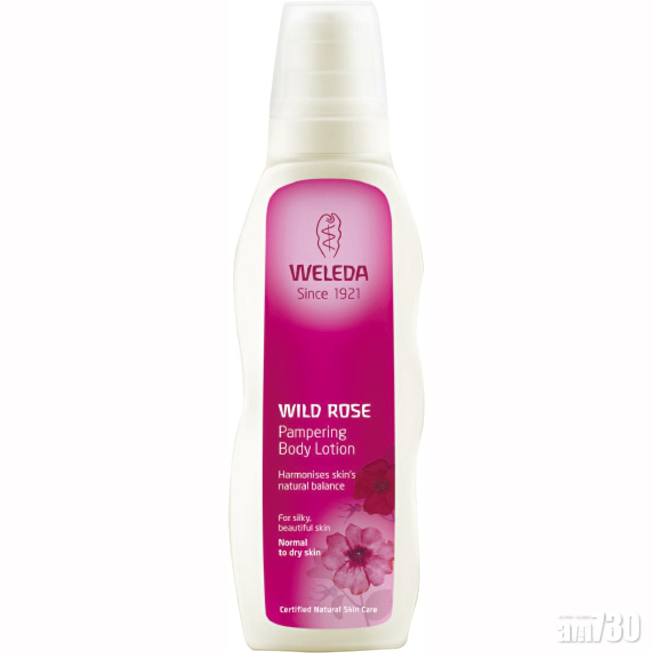 野玫瑰潤膚乳 $207/200ml(k)
有機野玫瑰萃取出來的玫瑰籽油,抗氧化之餘,亦有助肌膚更生,其「必要脂肪酸」含量高,有助保持皮膚彈性及光澤。中性至乾性膚質適用。