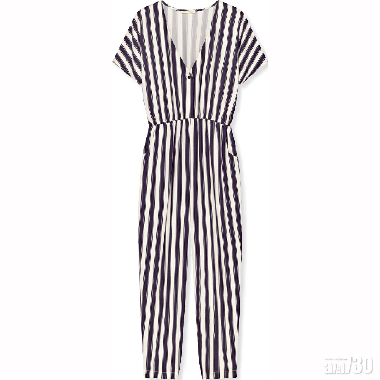 藍白間條Jumpsuit $1,450