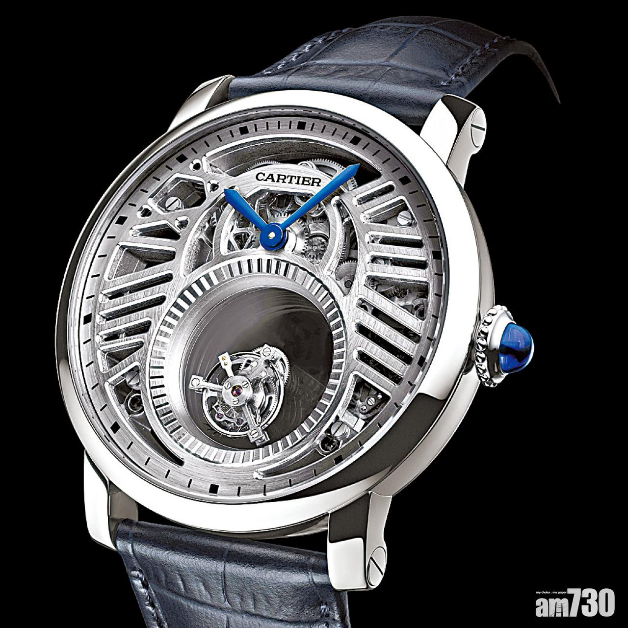 從旁邊觀看,懸浮於半空的雙陀飛輪,像極要闖進太空黑洞的飛船。