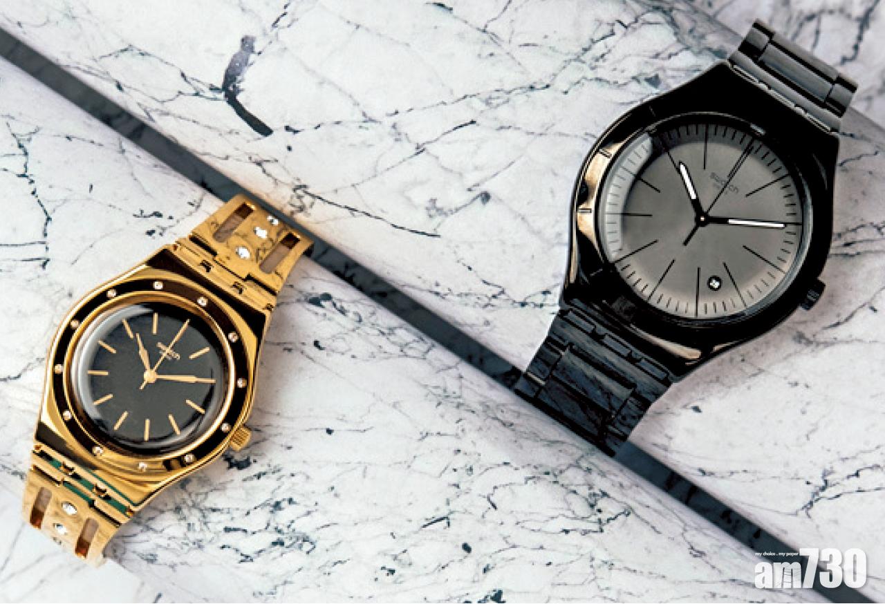 Swatch A Gala Night系列CENTO E LODE手錶$1,400、NOIR INTENSE手錶$1,440
