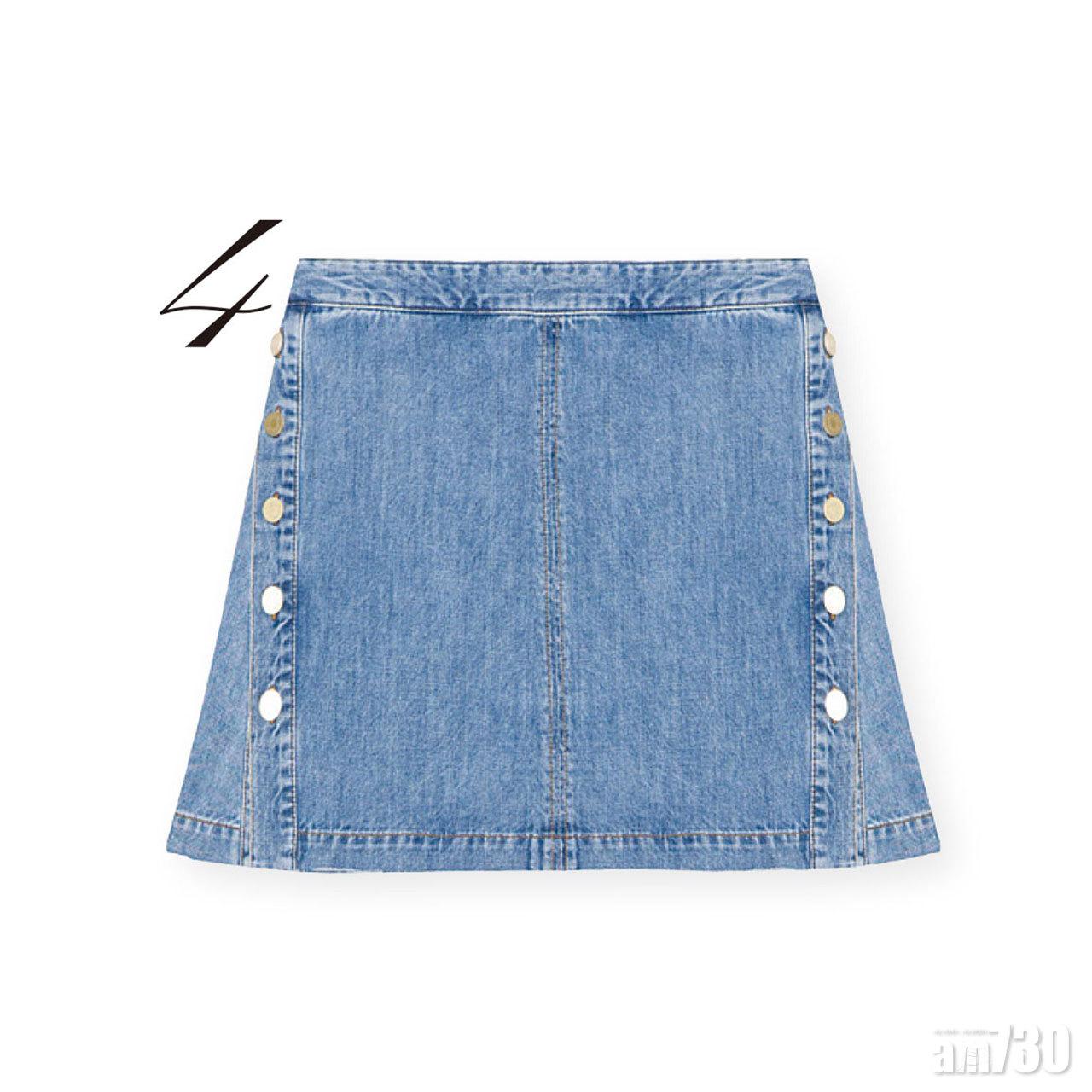 4.藍色washed skirt $2,180(E)