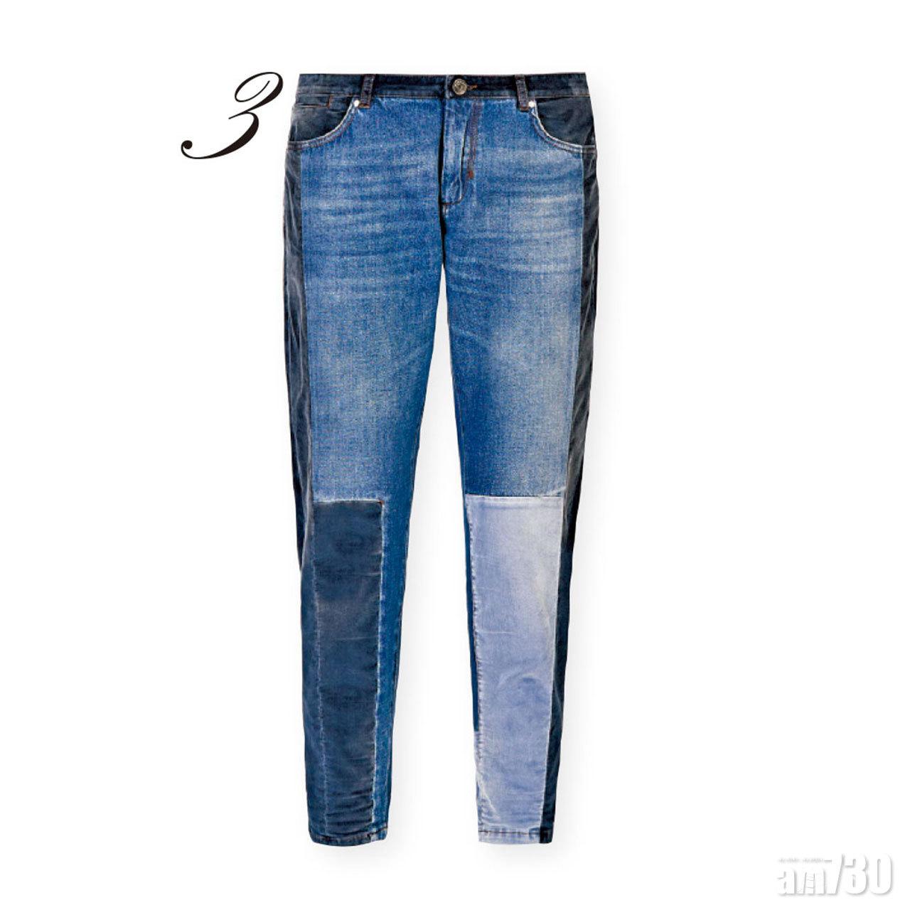 3.藍色patchwork skinny jeans $3,780(F)