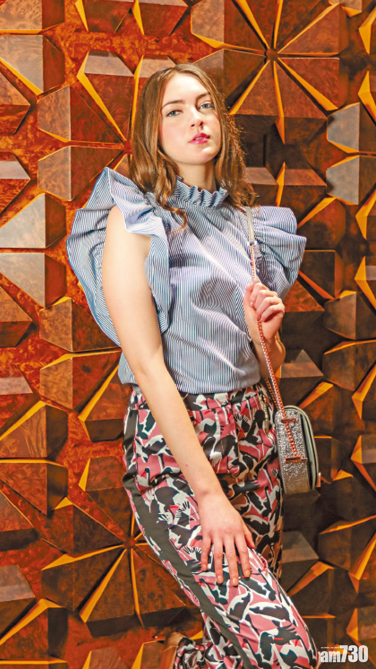 Sabiya High Neck Top $1,750
Remeel Dusky Pink pants $1,895
Roxaane Gunmetal Bag $2,195